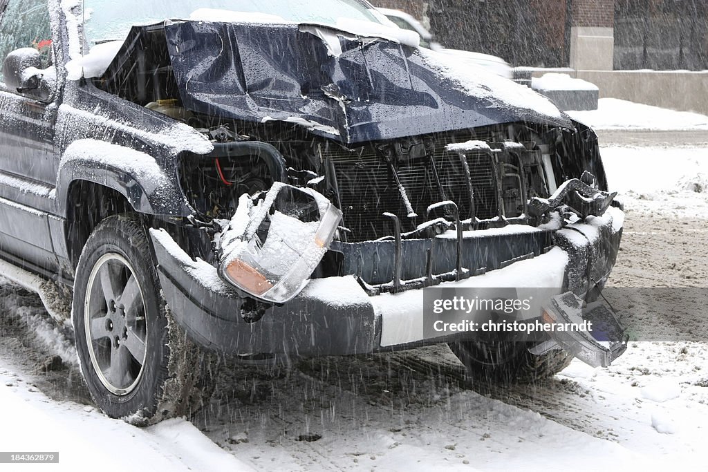 Auto Accident in Winter