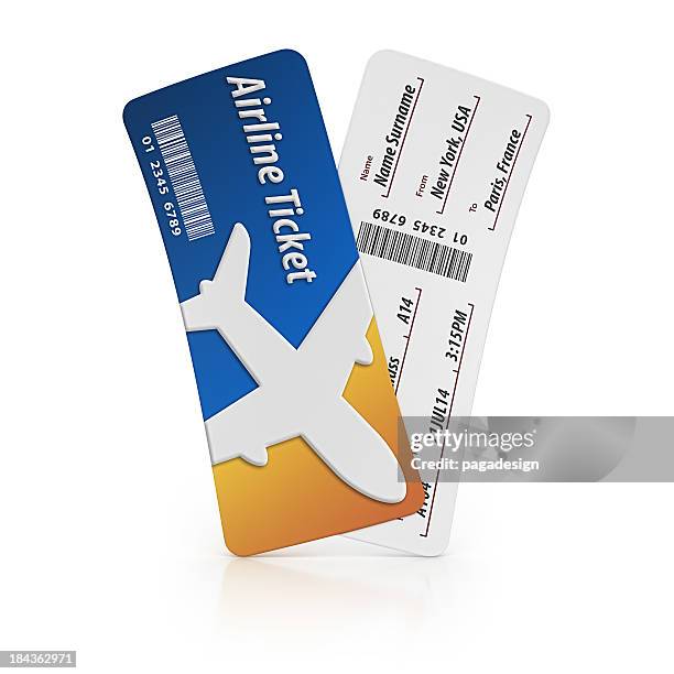 flugtickets tickets - bordkarte stock-fotos und bilder