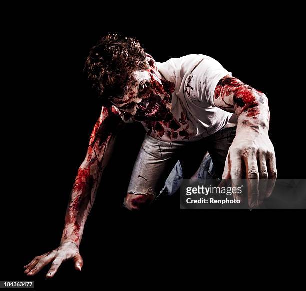 zombie reaching toward camera - zombie stock pictures, royalty-free photos & images