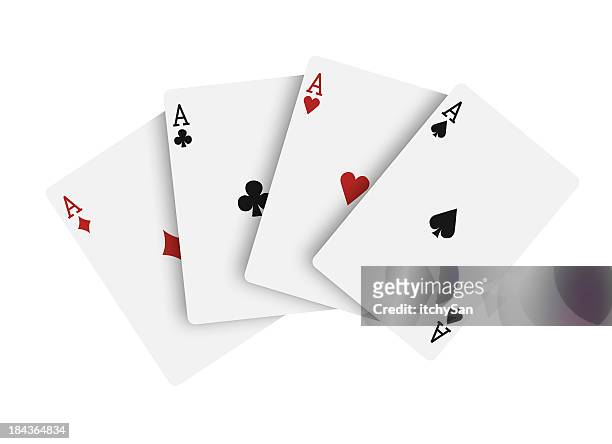 quatre aces, cartes à jouer - ace photos et images de collection