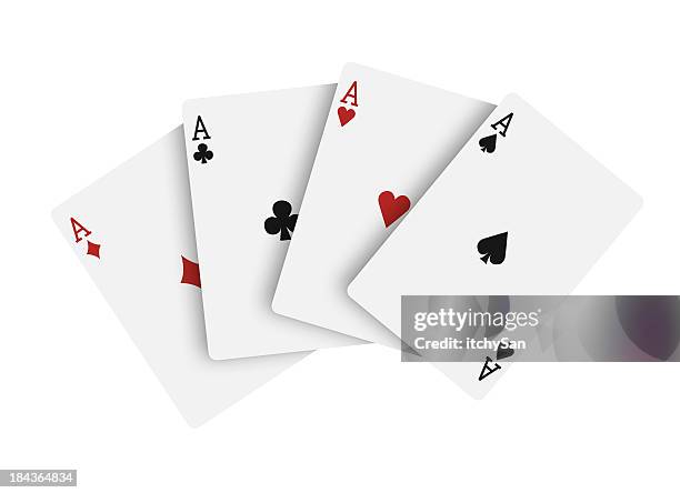 four aces, playing cards - 四件物體 個照片及圖片檔