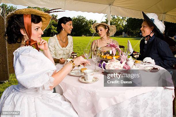 tea party - tea party stock pictures, royalty-free photos & images
