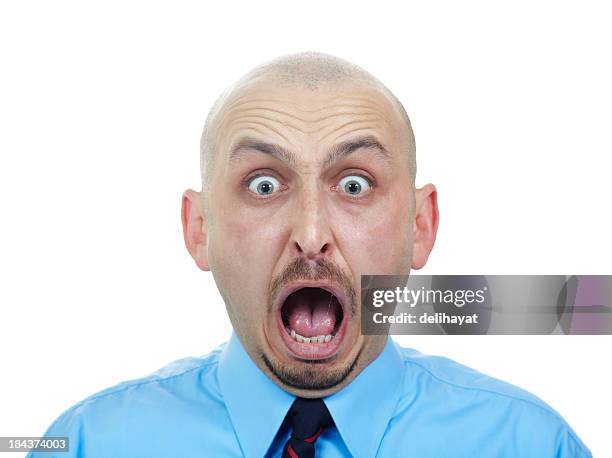 surprised - ugly bald man stock pictures, royalty-free photos & images