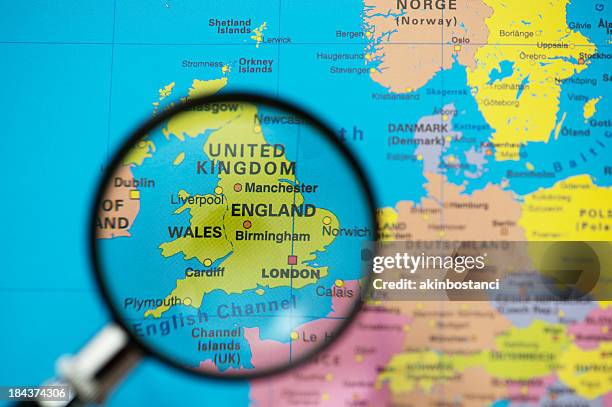 destination england - england and wales map stock pictures, royalty-free photos & images
