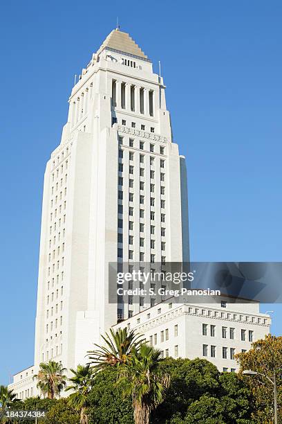 los angeles city hall - los angeles city hall stock pictures, royalty-free photos & images