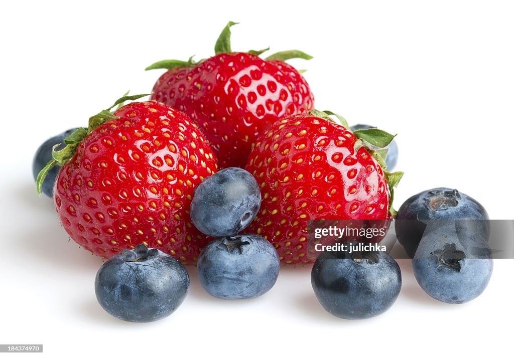 Strawberry and blueberry