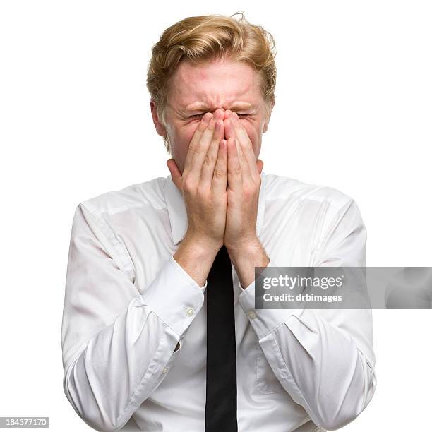 sneezing man - shirt and tie close up stock pictures, royalty-free photos & images