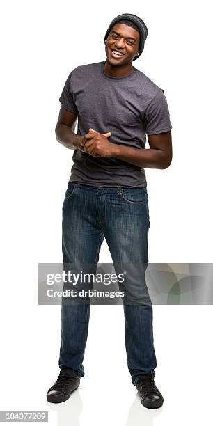 male portrait - black trousers stockfoto's en -beelden