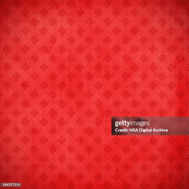 high resolution vintage red wallpaper - regencystijl stockfoto's en -beelden