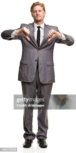 retrato masculino - polegar para baixo imagens e fotografias de stock