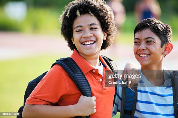 close up of boys at school - thirteen years old stock pictures, royalty-free photos & images