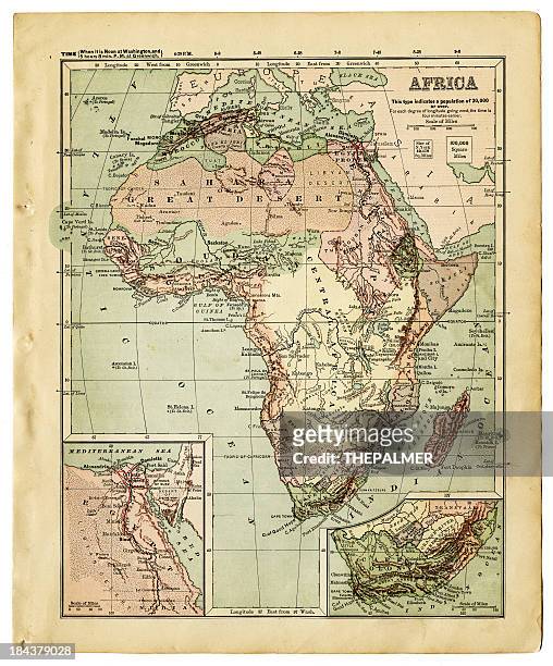 bildbanksillustrationer, clip art samt tecknat material och ikoner med old map of africa - africa maps