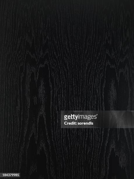 vista dall'alto di tavolo in legno nero - colore nero foto e immagini stock
