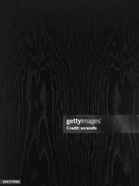overhead view of black wooden table - oak wood material stock pictures, royalty-free photos & images