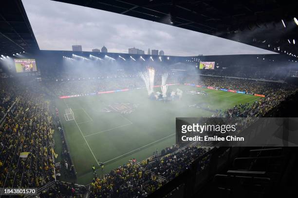 General view of the stadium prior to the 2023 MLS Cup between the Columbus Crew and the Los Angeles FC at Lower.com Field on December 09, 2023 in...
