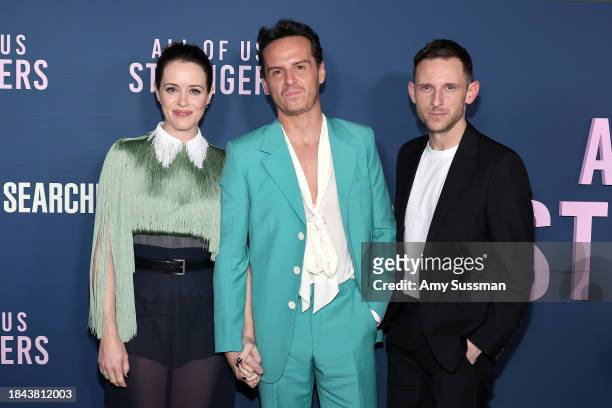 Claire Foy, Andrew Scott, and Jamie Bell attend the Los Angeles special screening of Searchlight Pictures' "All Of Us Strangers" at Vidiots...