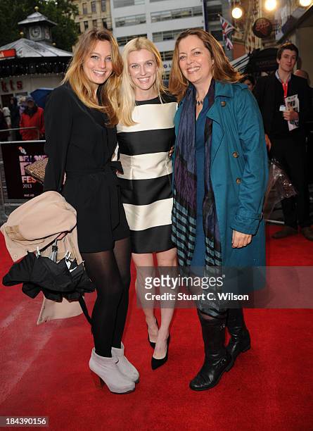 Leila George, Gracie Otto and Greta Scacchi attends a screening of "The Last Impresario" during the 57th BFI London Film Festival at Odeon West End...