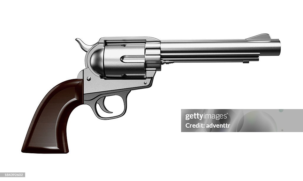 Revolver isolated on white