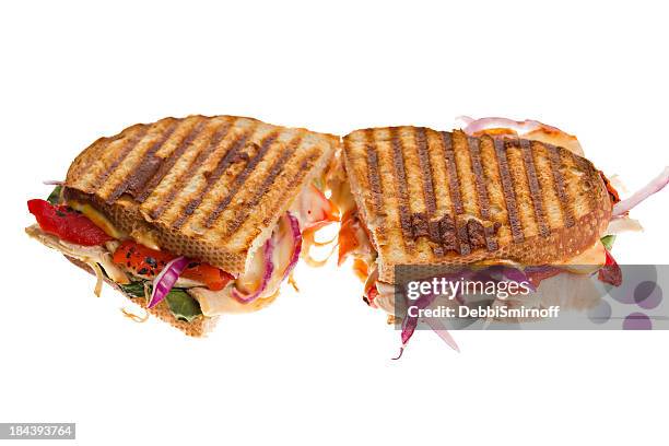 panini sandwich - panini stock pictures, royalty-free photos & images