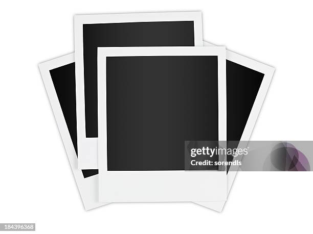 blank polaroid films - frame stockfoto's en -beelden