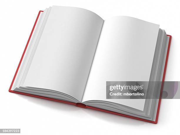 hardback libro aperto vuota - open book foto e immagini stock