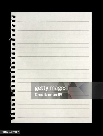 One Page Notepad Notepad Page High-Res Stock Photo - Getty Images