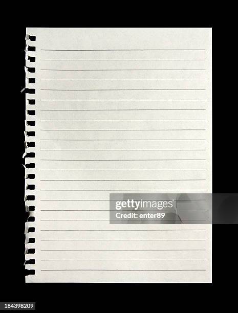notepad page - perforated paper stock pictures, royalty-free photos & images