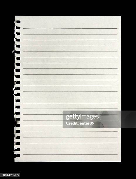 notepad page - lined paper 個照片及圖片檔