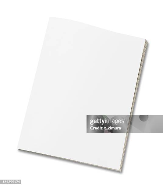 leere magazin - book white background stock-fotos und bilder