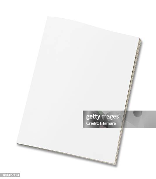 revista en blanco - blank book fotografías e imágenes de stock
