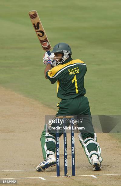 Saeed Anwar of Pakistan in action during the ICC Cricket World Cup 2003 Pool A match between India and Pakistan held on March 1, 2003 at the...