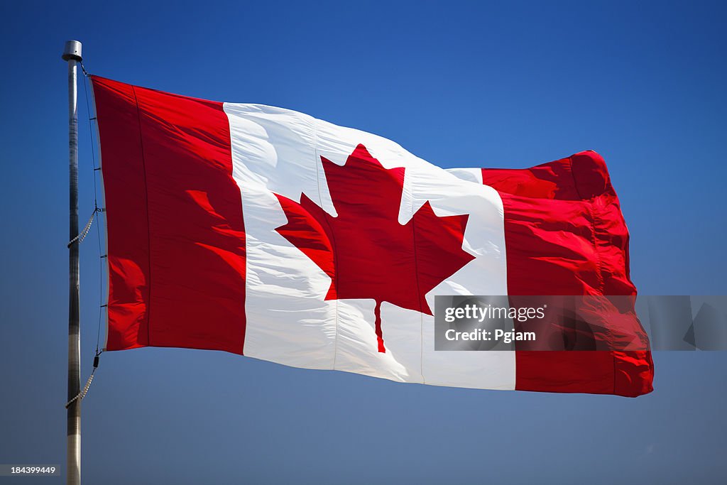 Kanada-symbol auf einem auf der fahnenstange