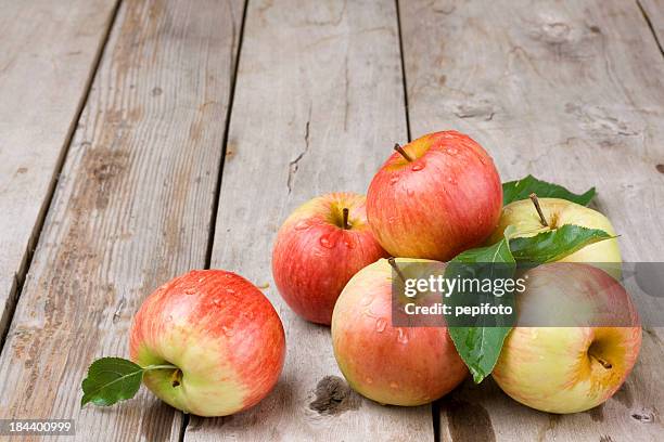 apples - fruits table top stock pictures, royalty-free photos & images