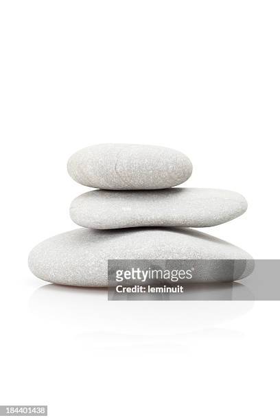 balance and pebbles - rock object stock pictures, royalty-free photos & images