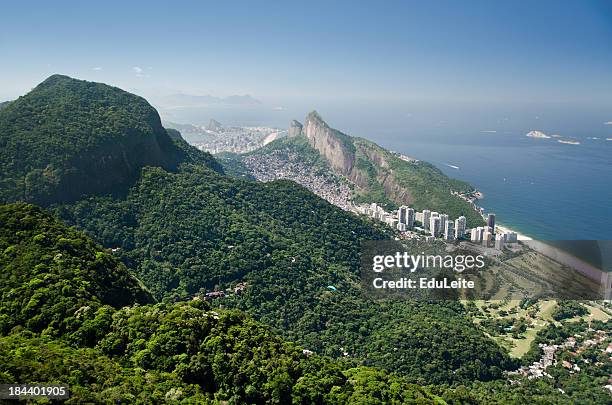 vue de rio de janeiro - mata atlantica photos et images de collection