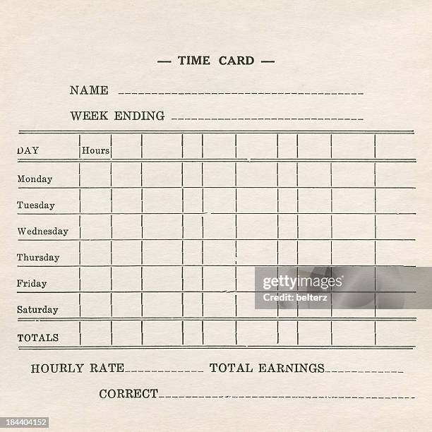 time card - time card stock pictures, royalty-free photos & images