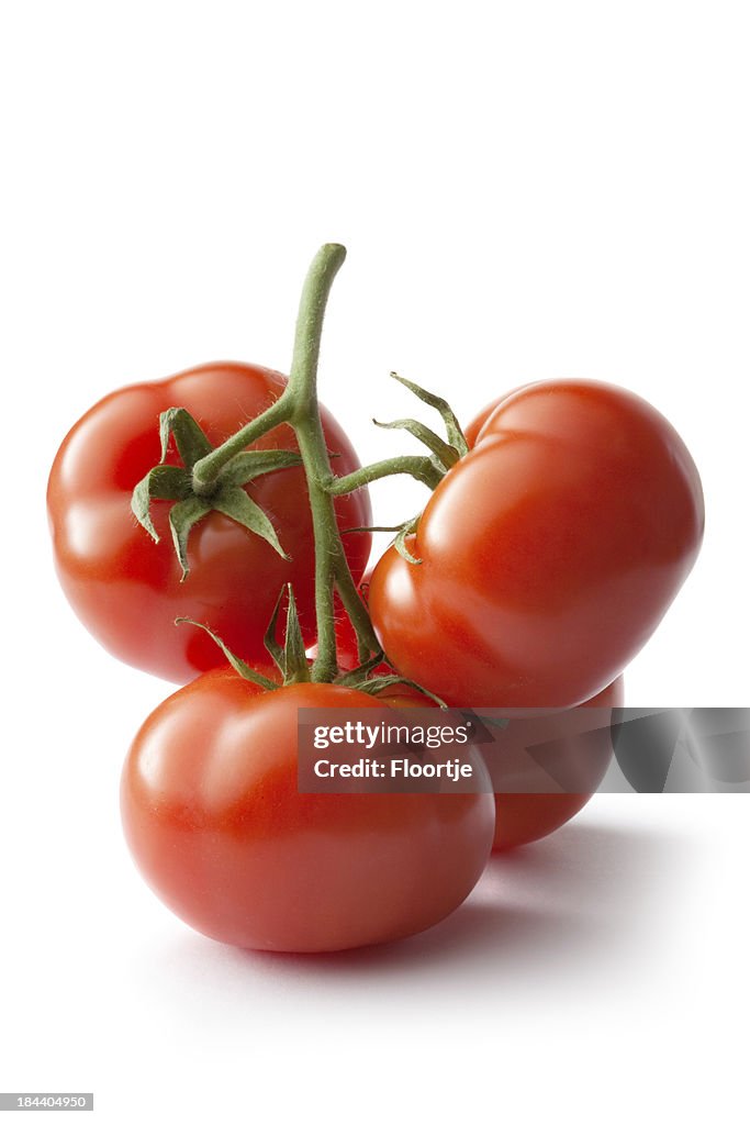 Vegetables: Tomato Isolated on White Background