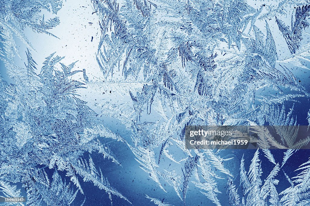 Frost pattern on window