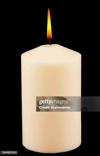 bougie sur noir - candle white background photos et images de collection