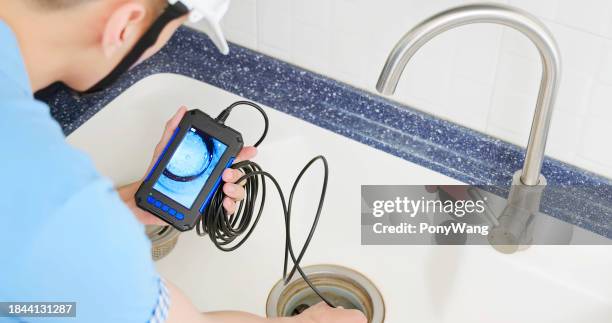 home endoscope inspection camera - drain camera stock pictures, royalty-free photos & images