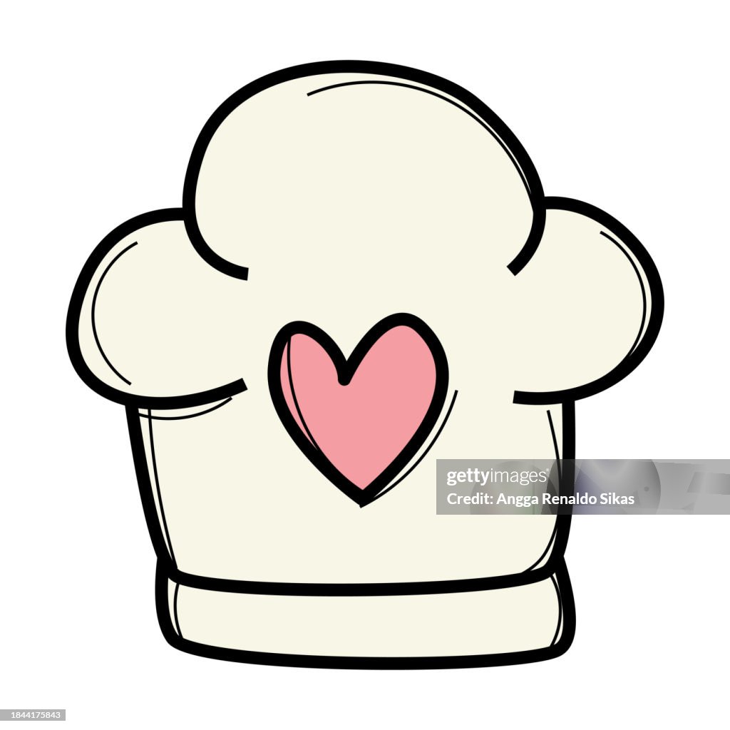 Chef cook hat cartoon illustration