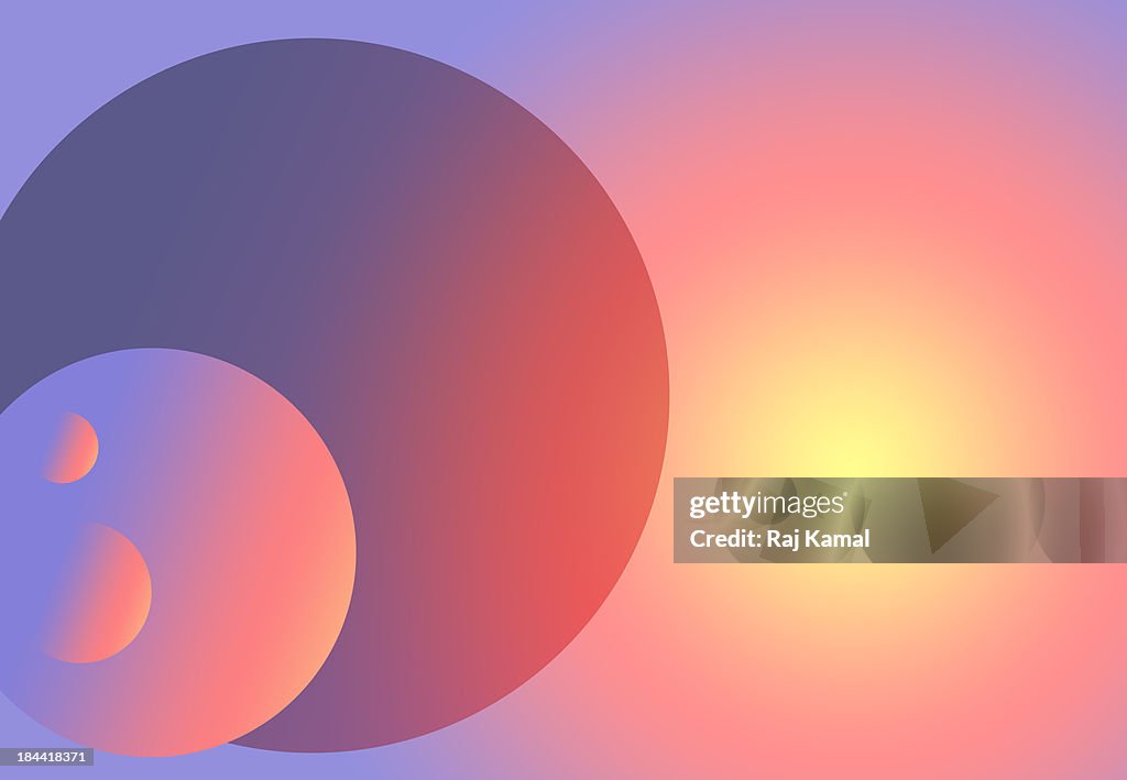 Circles in Space Creative Abstract Design