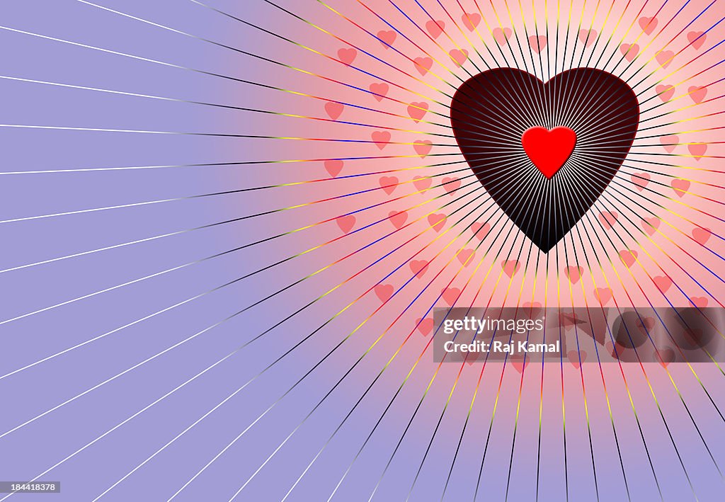 Rays of the Heart Creative Abstract Design