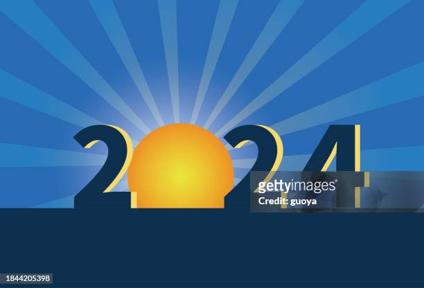 sun, 2024. - bright future stock illustrations