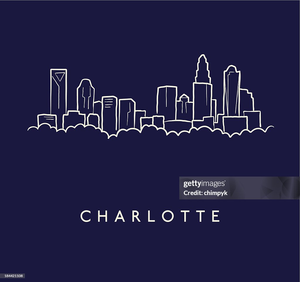 Charlotte Skyline Sketch