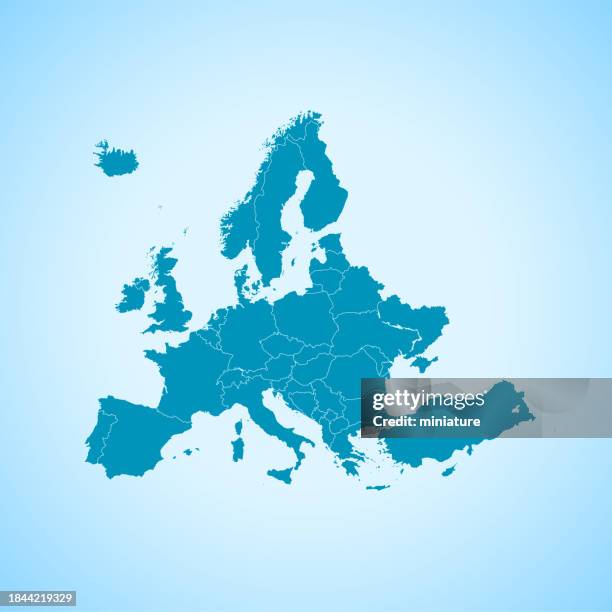 europe map - turkey map stock illustrations