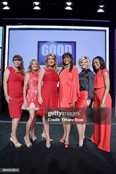 News Anchors Ana Garcia, Dorothy Lucey, Wendy Burch, Christine Devine, Leslie Miller and Nischelle Turner attend the Good News Foundation's Feel Good...