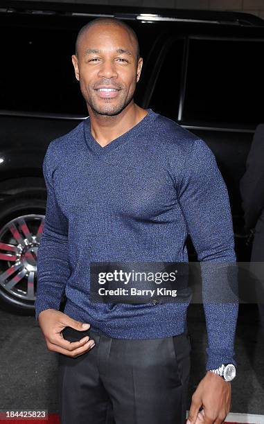 Recording Artist Tank arrives at the Los Angeles premiere of 'Baggage Claim' on September 25, 2013 at Regal Cinemas L.A. Live in Los Angeles,...