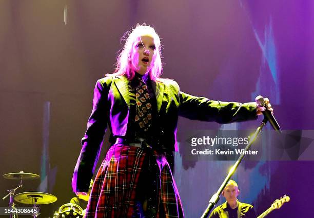 Shirley Manson of Garbage performs onstage during Audacy's KROQ Almost Acoustic Christmas 2023 at The Kia Forum on December 09, 2023 in Inglewood,...