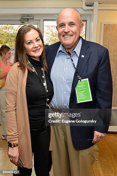 Judith Nathan and Rudy Giuliani attend the 21st Annual Hamptons International Film Festival on October 12, 2013 in East Hampton, New York.